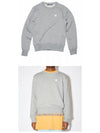 Face Patch Crew Neck Sweatshirt Melange Grey - ACNE STUDIOS - BALAAN 5