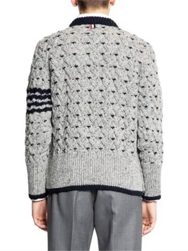 4 Bar Cable Knit Top Grey - THOM BROWNE - BALAAN 4