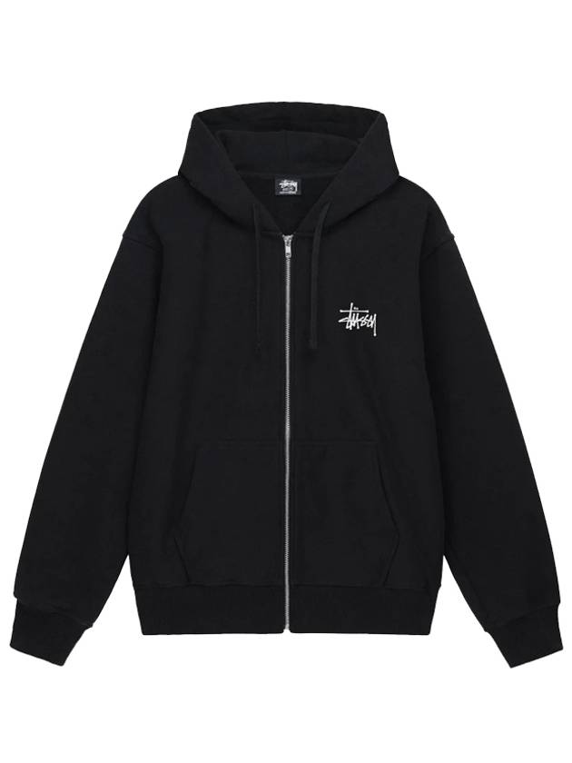 Basic Hooded Zip Up Black - STUSSY - BALAAN 3