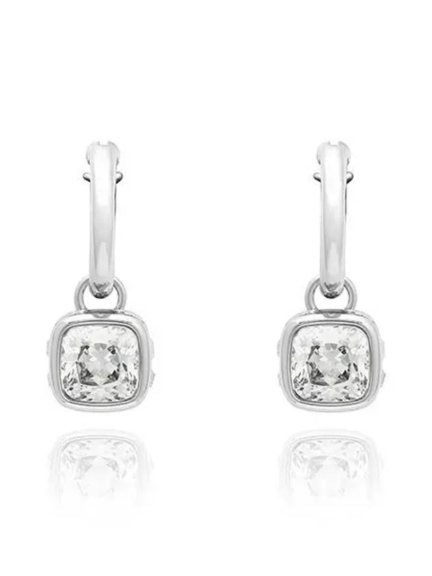 Chroma Square Cut Drop Earrings Silver - SWAROVSKI - BALAAN 2