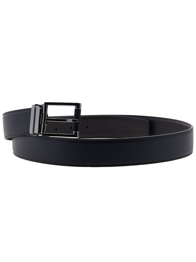 Reversible Leather Belt Black Hickory - SALVATORE FERRAGAMO - BALAAN 3