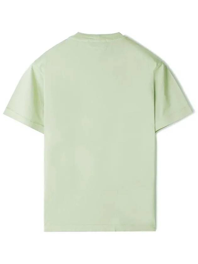 Logo Patch Short Sleeves T-Shirt Pistachio Green - STONE ISLAND - BALAAN 3