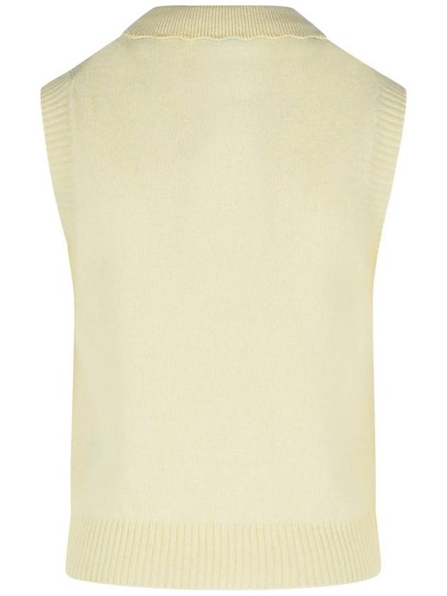 Ganni Ivory Wool Blend Vest - GANNI - BALAAN 3