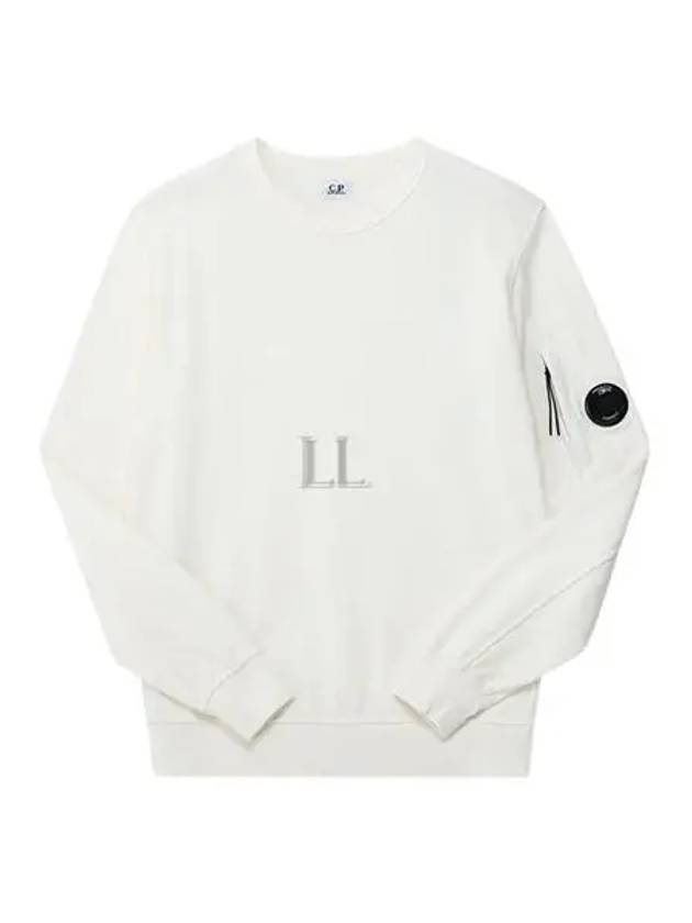 Light Fleece Sweatshirt White - CP COMPANY - BALAAN 2