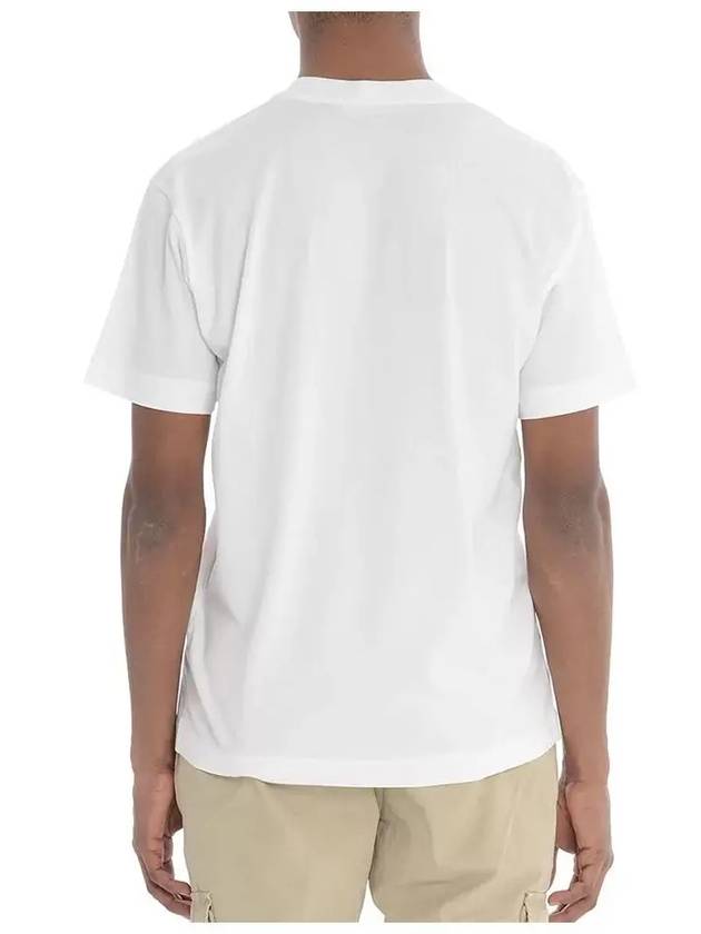 Logo Patch Short Sleeves T-Shirt White - STONE ISLAND - BALAAN 5