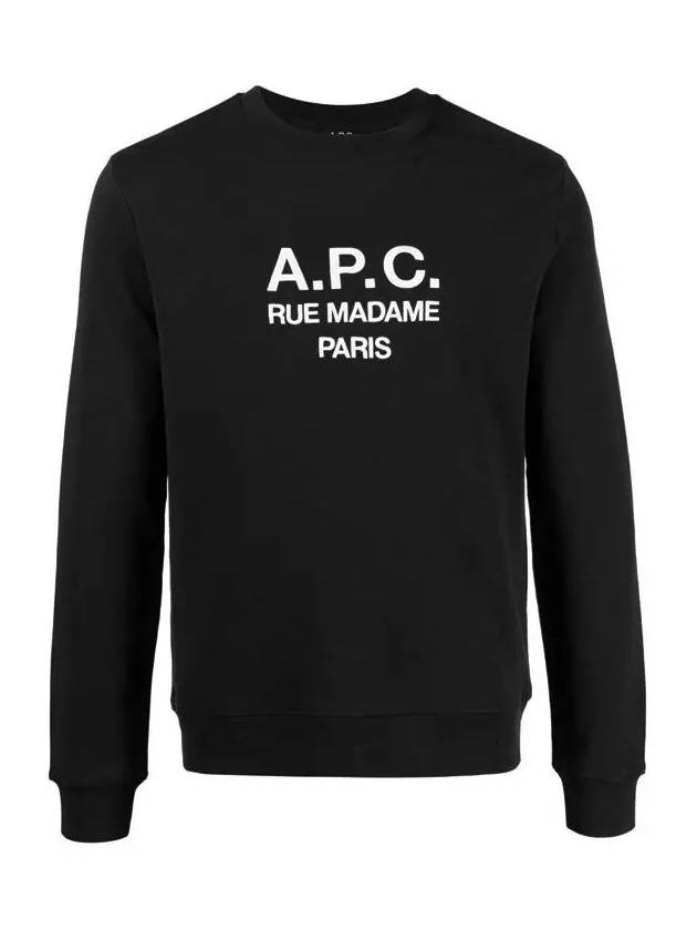 Rufus Embroidery Logo Sweatshirt Black - A.P.C. - BALAAN 3