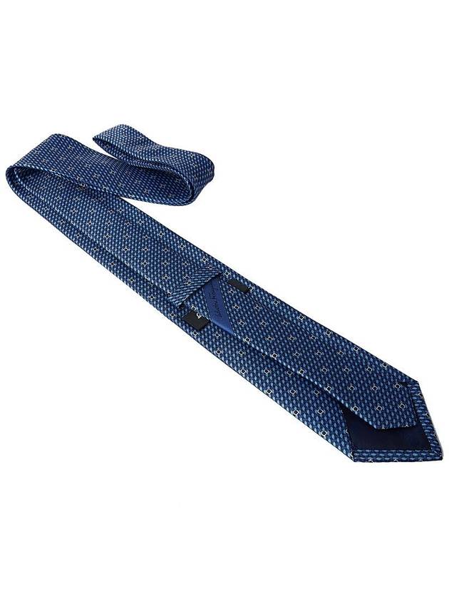 Ferragamo Men's Silk Tie 35 0263 NAVY BLU 0731639 - SALVATORE FERRAGAMO - BALAAN 4