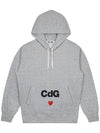 Women's Play CDG Logo Gray Hoodie AE T103 - COMME DES GARCONS - BALAAN 2