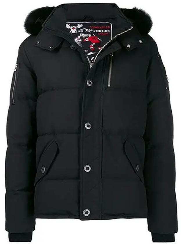 Threequarter Down Jacket Black Fox Fur Black - MOOSE KNUCKLES - BALAAN 2