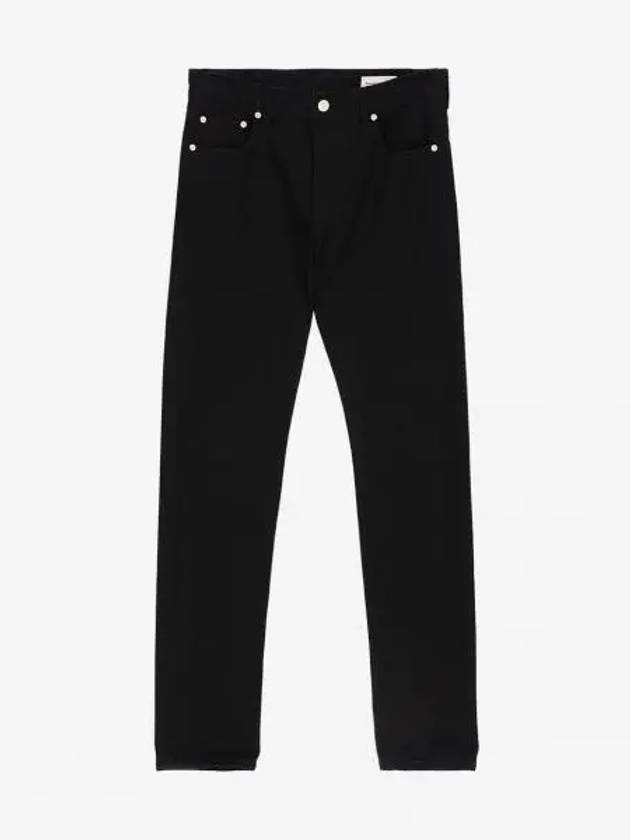 Embroidered Logo Jeans Black - ALEXANDER MCQUEEN - BALAAN 2