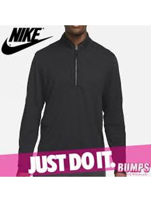 Men's Dri Fit Victory Half Zip Long Sleeve T-Shirt Black - NIKE - BALAAN 2