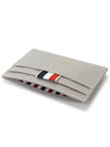 Whale Applique Pebble Card Wallet Grey - THOM BROWNE - BALAAN 5