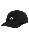 UHG001A CWOV0030 BK99 Moon Logo Embroidered Ball Cap - MARINE SERRE - BALAAN 5