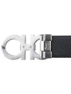 Reversible Adjustable Gancini Belt Black - SALVATORE FERRAGAMO - 7