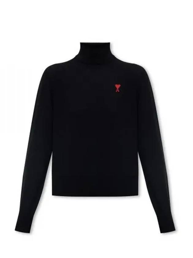 De Coeur Wool Turtleneck Black - AMI - BALAAN 2