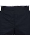 Men's Twill Unconstructed Cotton Straight Pants Navy - THOM BROWNE - BALAAN 7