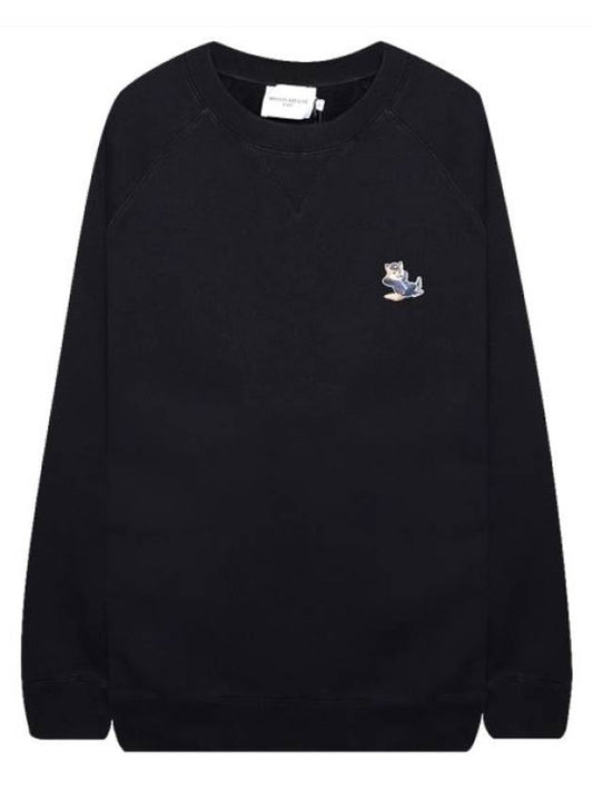 Dressed Fox Patch Classic Sweatshirt Black - MAISON KITSUNE - BALAAN 2