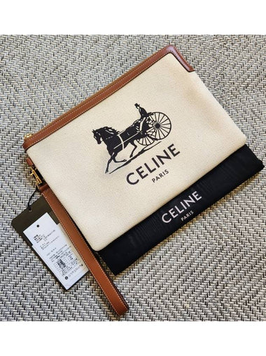 carriage strap clutch bag - CELINE - BALAAN 1