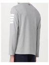 4-Bar Striped Cotton Long Sleeve T-Shirt Navy - THOM BROWNE - BALAAN 7