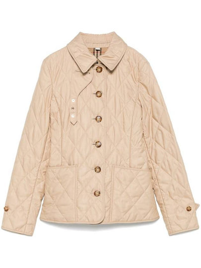 diamond quilted button jacket beige - BURBERRY - BALAAN 2