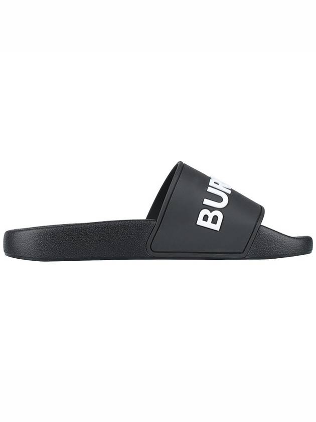 Logo Slippers Black - BURBERRY - BALAAN 5