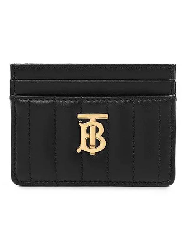 Quilted Leather Lola Card Case Black Light Gold - BURBERRY - BALAAN 2