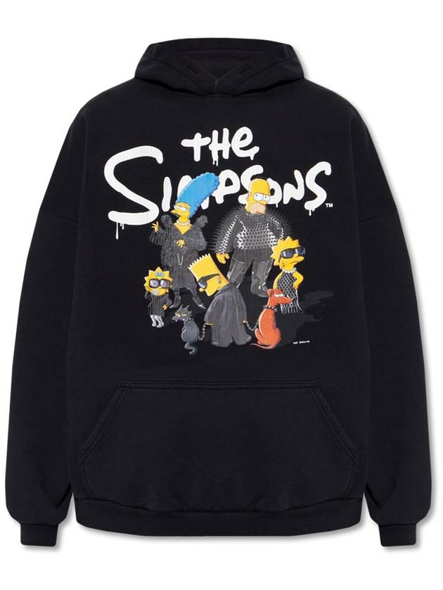 The Simpsons Hooded Top Black - BALENCIAGA - BALAAN.