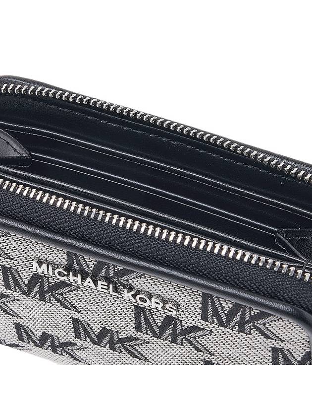 Logo Zip Around Card Wallet Grey - MICHAEL KORS - BALAAN 9