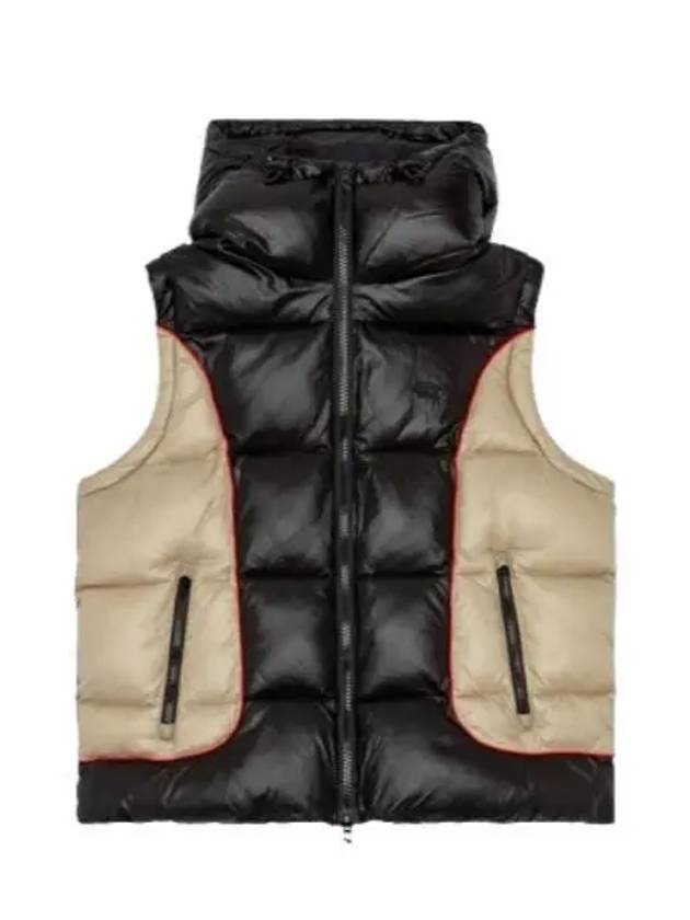 W Ostend Shiny Ripstop Hooded Puffer Padded Vest - DIESEL - BALAAN 2