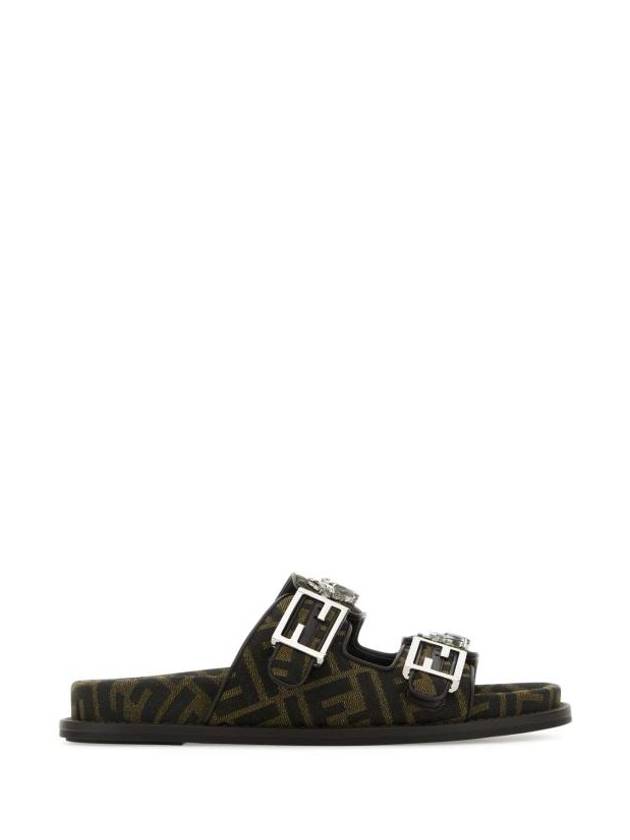 Feel Logo Slippers Black - FENDI - BALAAN 1