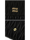 Matelasse Logo Nappa Leather Half Wallet Black - MIU MIU - BALAAN 4