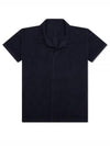 Pleated Polo Shirt Navy - ISSEY MIYAKE - BALAAN 2