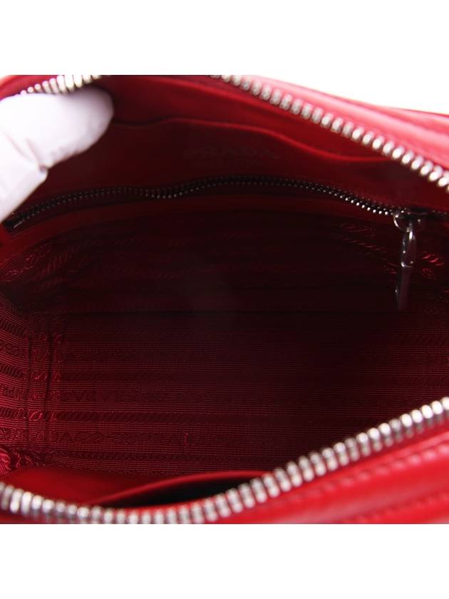 Red diagram silver mini chain bag 1BH038 - PRADA - BALAAN 9