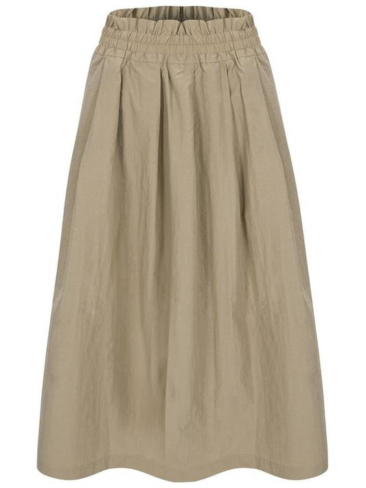 Pleated Long Skirt Beige - CALLAITE - BALAAN 1