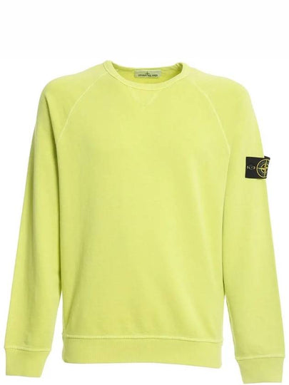 Garment Dyed Malfile Fleece Crewneck Sweatshirt Apple Green - STONE ISLAND - BALAAN 2