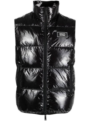 Logo Down Vest Black - DSQUARED2 - BALAAN 1