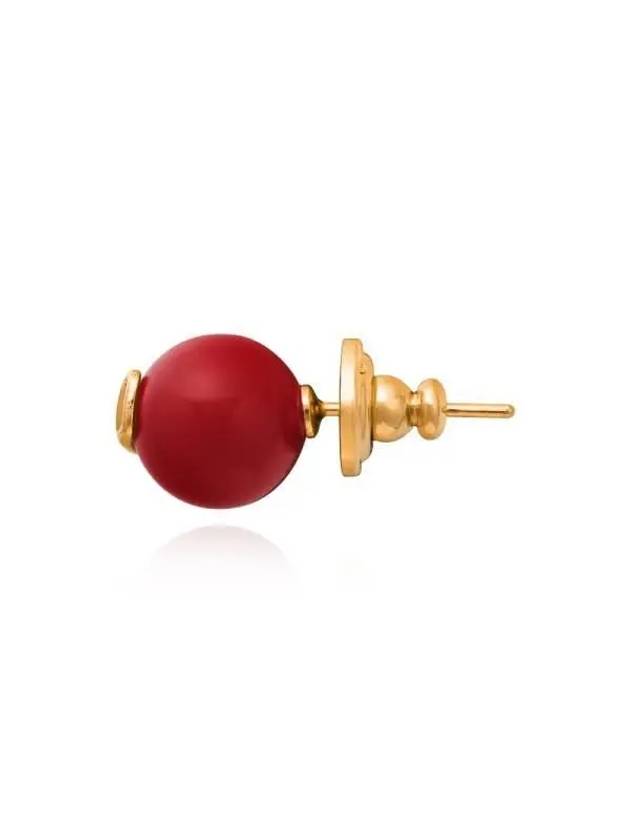 Valentino 4W2J0E35 DHC ZT2 J0E35 Garavani V logo pearl earrings - RED VALENTINO - BALAAN 3