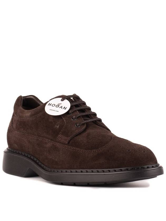 suede derby shoes brown - HOGAN - BALAAN 4