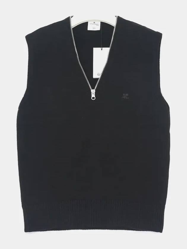 V neck sleeveless sweater 324MPU180FI0036 - COURREGES - BALAAN 4