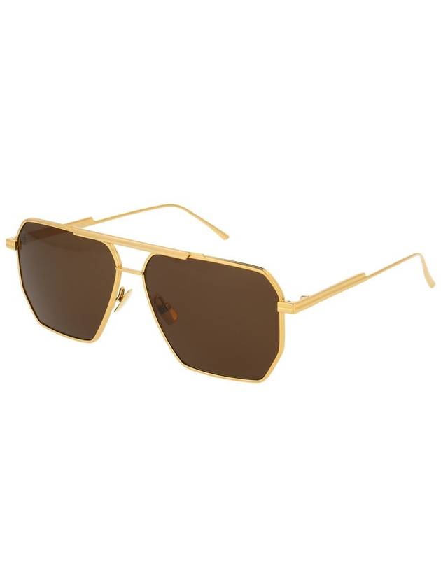 Eyewear Boeing Square Sunglasses Brown Gold - BOTTEGA VENETA - BALAAN 3