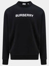 Logo Print Crew Neck Sweatshirt Black - BURBERRY - BALAAN 2