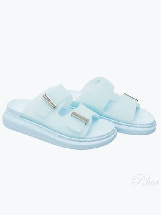 Hybrid Double Strap Slippers Blue - ALEXANDER MCQUEEN - BALAAN 2