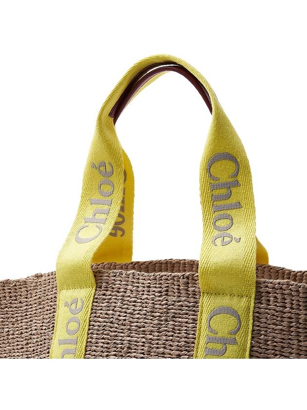 Woody Basket Large Tote Bag Yellow Beige - CHLOE - BALAAN 8