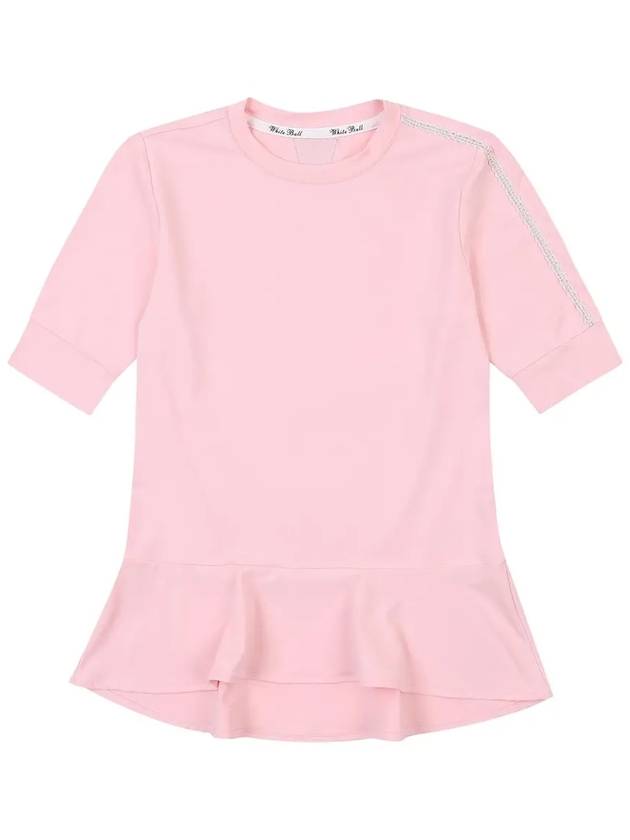 Golf Wear One Point Frill T-Shirt PINK - WHITEBALL - BALAAN 4