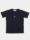 Compass logo printing black kids short sleeve 741621057 V0029 - STONE ISLAND - BALAAN 1