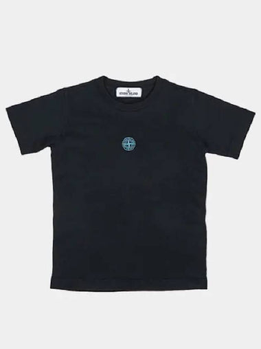 Compass logo printing black kids short sleeve 741621057 V0029 - STONE ISLAND - BALAAN 1