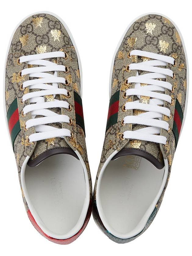 Ace GG Supreme Bees Low Top Sneakers Beige - GUCCI - BALAAN 3