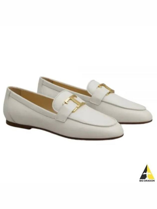 T Timeless Leather Loafers White - TOD'S - BALAAN 2