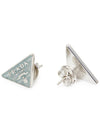 Triangle Logo Earrings Blue - PRADA - BALAAN 7