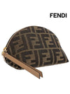 Baguette Small  FF Jacquard Fabric Pouch Bag Brown - FENDI - BALAAN 3